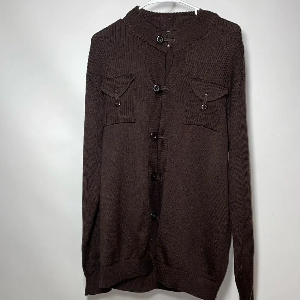 Venezzi brown cardigan sweater
